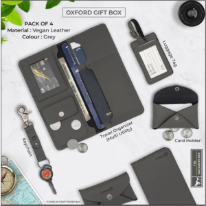 Vegan Leather Classic Bank Organizer Gift box 