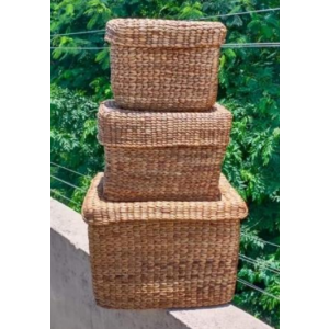 Ecofriendly Nested Woven Seagrass Gift Boxes