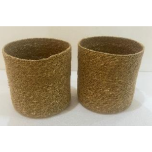 Ecofriendly Handwoven Seagrass Storage Baskets (Set of 2)