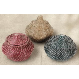 Handcrafted Wicker Artistry Jar Set - Multicolor Trio