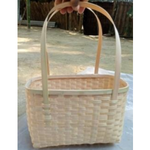 Bamboo Bloom: Handcrafted Tote Basket