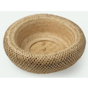 EarthNest Classic Round Bamboo Basket - Multicoloured