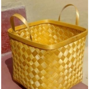 Eco-Friendly Bamboo Woven Basket-Artisan Wicker Utility Basket