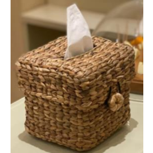 Handwoven Seagrass Tissue Box Cover