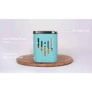 Eco-Friendly Borosilicate Glass Jar with Silicone Shield