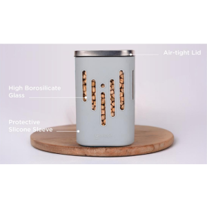 Eco-Friendly Borosilicate Glass Jar with Silicone Shield - 1200ml