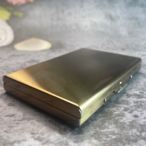 Stainless Steel Ultra Thin Wallet I Business Crad Holder for Men & Women (Gold)
