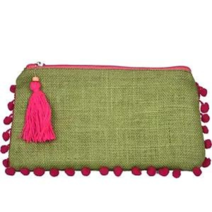 Pom-Pom Pouch Clutch 