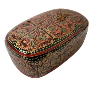 Kashmiri Paper Mache Meter Box/Multi Purpose Jewellery Box 4 (7 x 4 Inch)