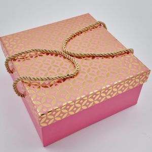  Designer Pink Rigid Gift Box for Hamper Packing