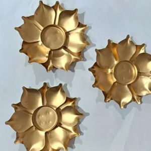  Hand Made Lotus Metal Lamp, Vintage Style lamp set of 3