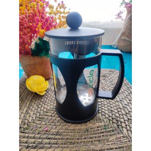 Eco friendly French Press Coffee Maker – 600 ml, Heat-Resistant Glass with Protective Sleeve